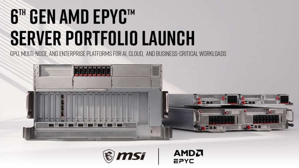 微星推出全新第六代AMD EPYC™伺服器平台陣容 協助客戶打造彈性化資料中心