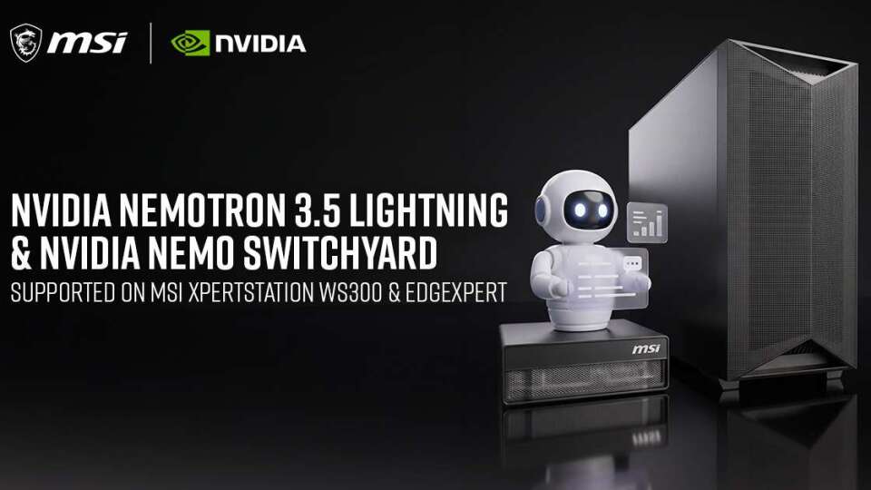 微星攜手輝達導入最新AI模型 XpertStation WS300支援Nemotron 3.5 Lightning
