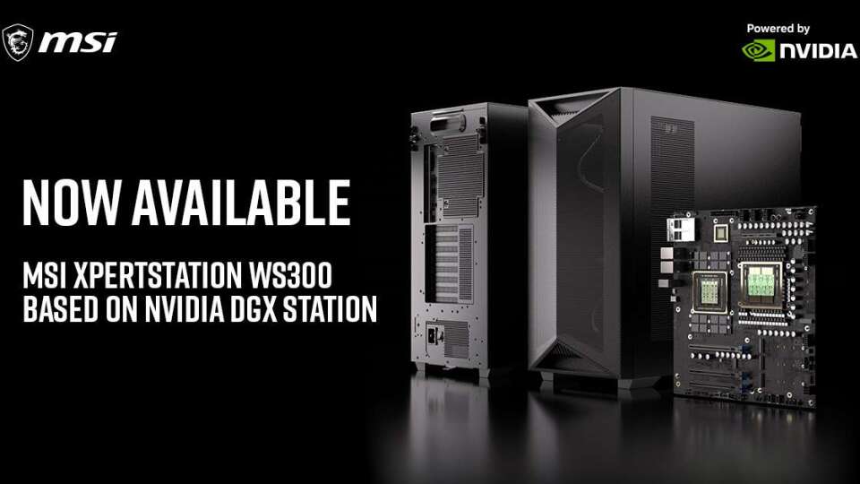 微星搭載輝達DGX Station架構超級電腦XpertStation WS300 協助企業開發AI