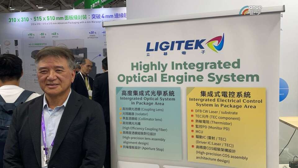 〈SEMICON〉立碁1.6T光模組已送出驗證 董座童義興：明年下半年迎營收貢獻